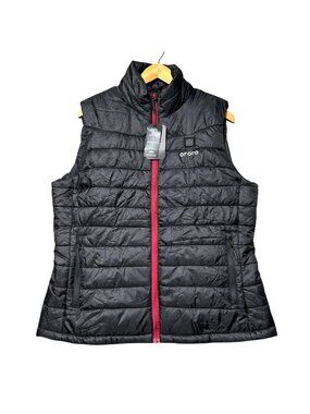 Ororo Women's Sz Large Heated Vest Black Nylon Polyester Winter Wear